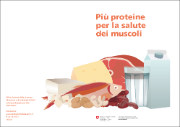 Volantino Più proteine per la salute dei muscoli